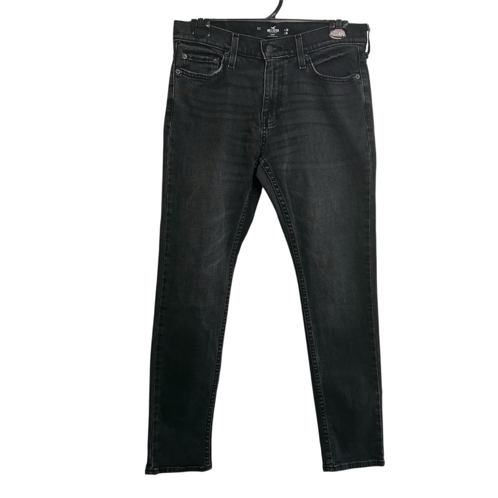 Hollister Men's Dark Skinny Jeans Epic Flex School Bikercore Denim Sz 30W 30